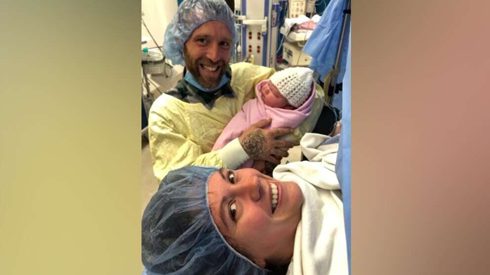 Couple welcomes baby who weighs over 14 pounds