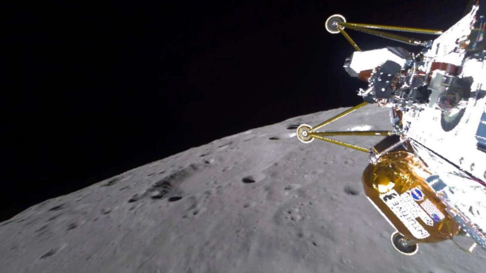 Private lunar lander touches down on the moon, but its condition is unknown