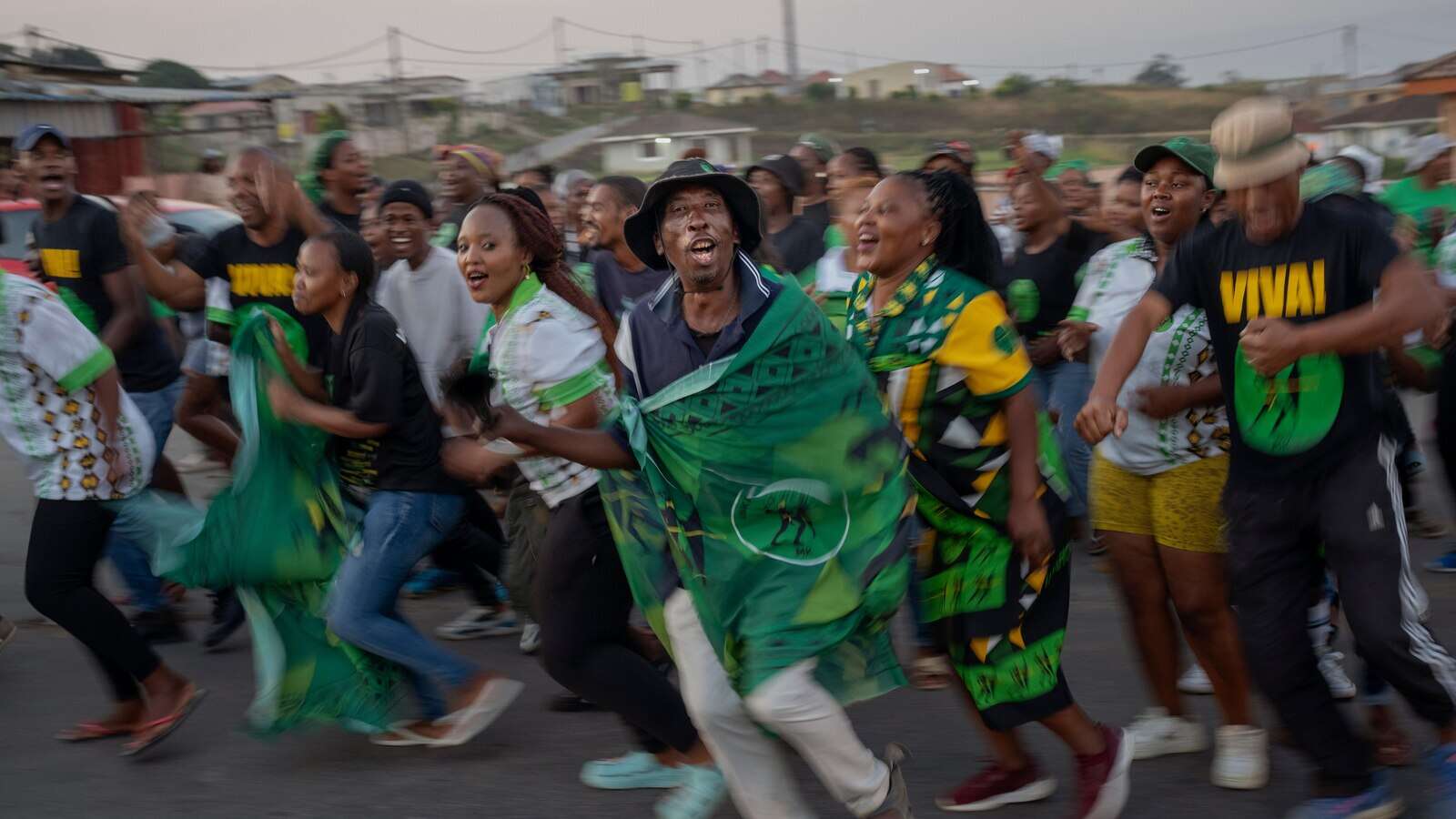 South Africa's president attends a key meeting of his party over how to form a new government