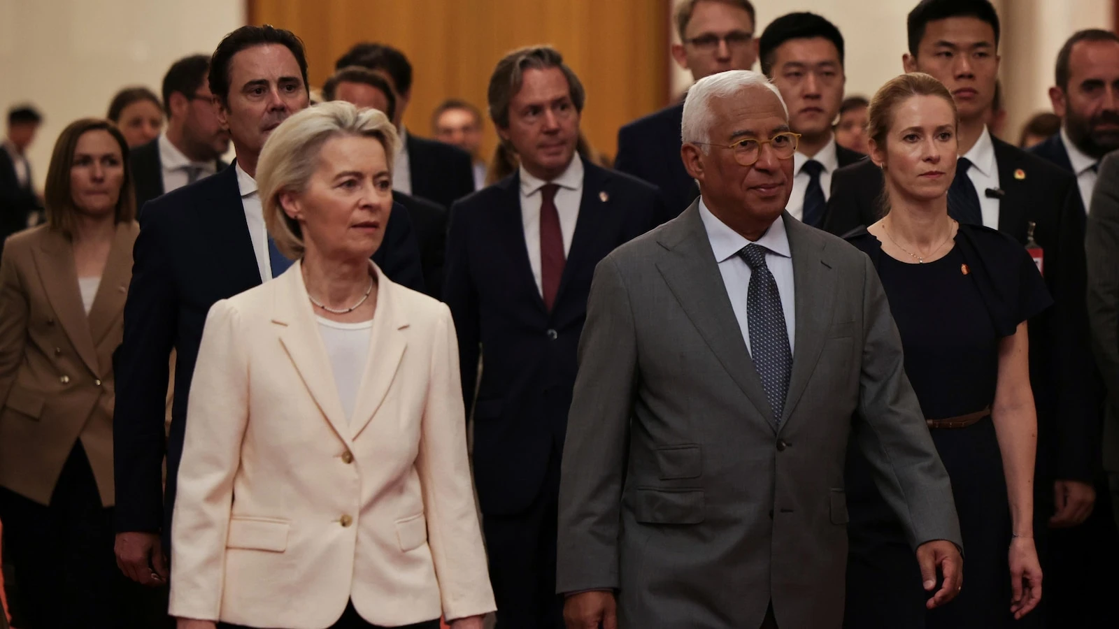European leaders press demands on trade at scaled-back summit in Beijing