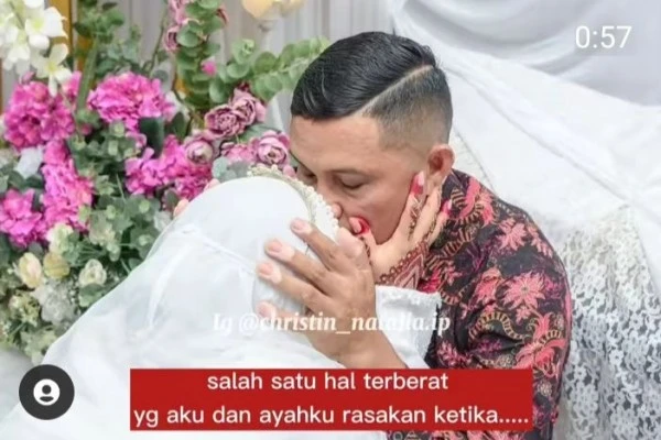 Haru, Pendeta Ini Hadiri Pernikahan Anaknya yang Bercadar 