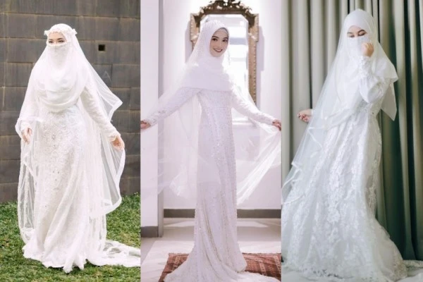9 Ragam Gamis Putih yang Elegan untuk Kondangan Syar'i, Auto Memesona