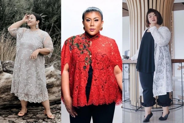 9 Gaya Kondangan Plus Size Berbahan Brokat, Tetap Anggun dan Cetar!