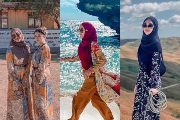 6 OOTD Hijab ala Ria Ricis untuk Liburanmu di Sumba, Tetap Fresh!