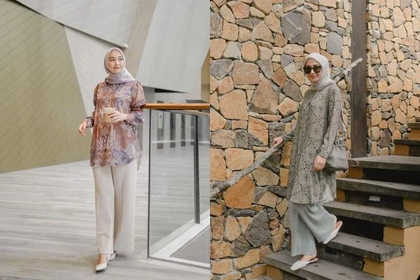 10 Ide Outfit dengan Bawahan Wide Leg Pants ala Mega Iskanti