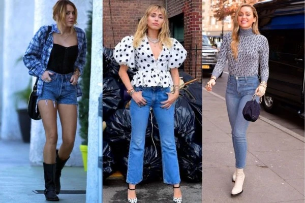 Punya Tubuh Mungil? 9 Ide Mix and Match Outfit Denim ala Miley Cyrus