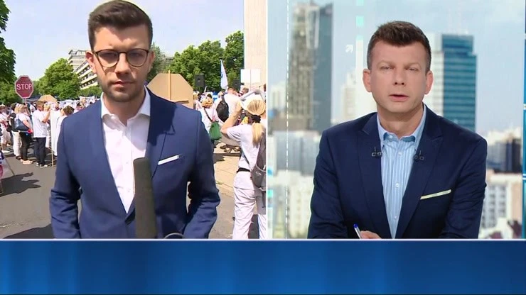 Warszawa. Strajk pielęgniarek i położnych. 
