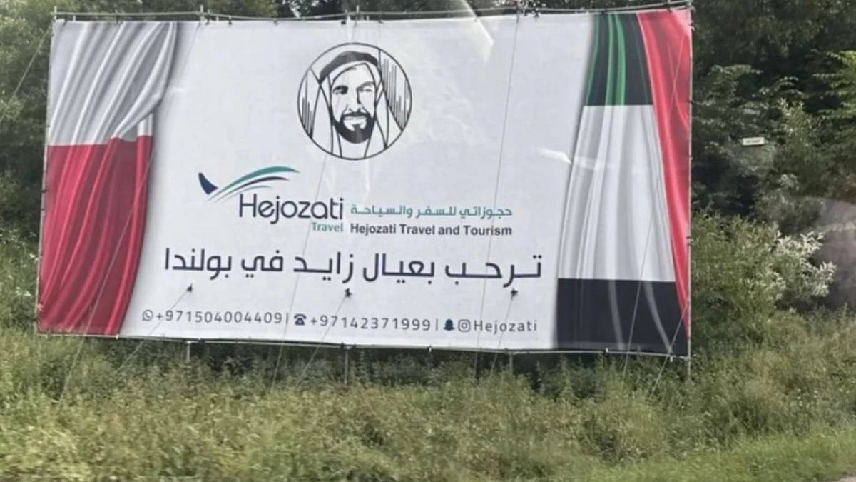 Arabski boom na Zakopane. Wielki billboard na wjeździe do miasta