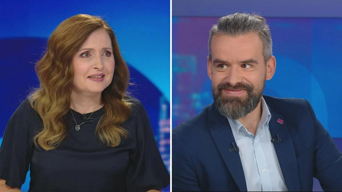 Konsternacja w studiu po pytaniu polityka. 