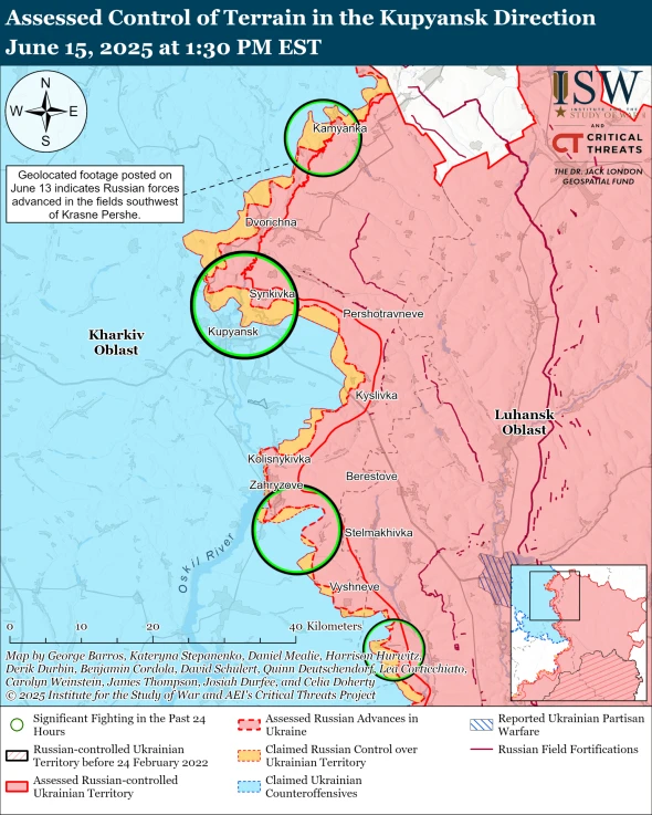 Росіяни захопили додаткові позиції на західному березі Осколу - ISW