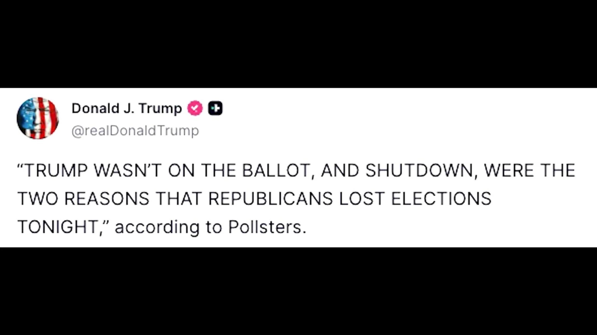 Trump commenta la sconfitta: 