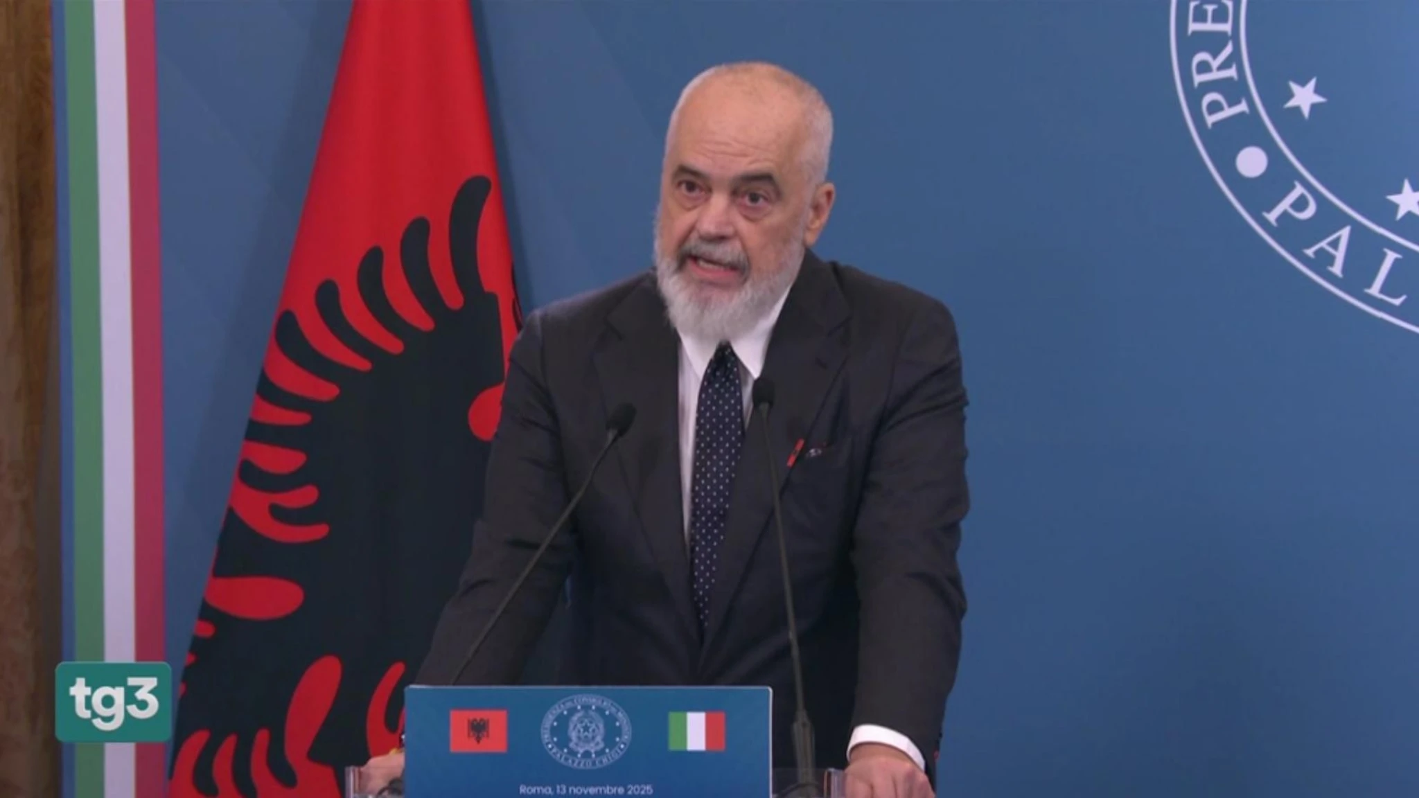 Polemica di Rama ad una domanda del giornalista del Tg3 Jacopo Matano