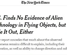 Dossier Ufo. Anticipazione: non ci sono prove di tecnologia aliena, ma non si può nemmeno escluderla