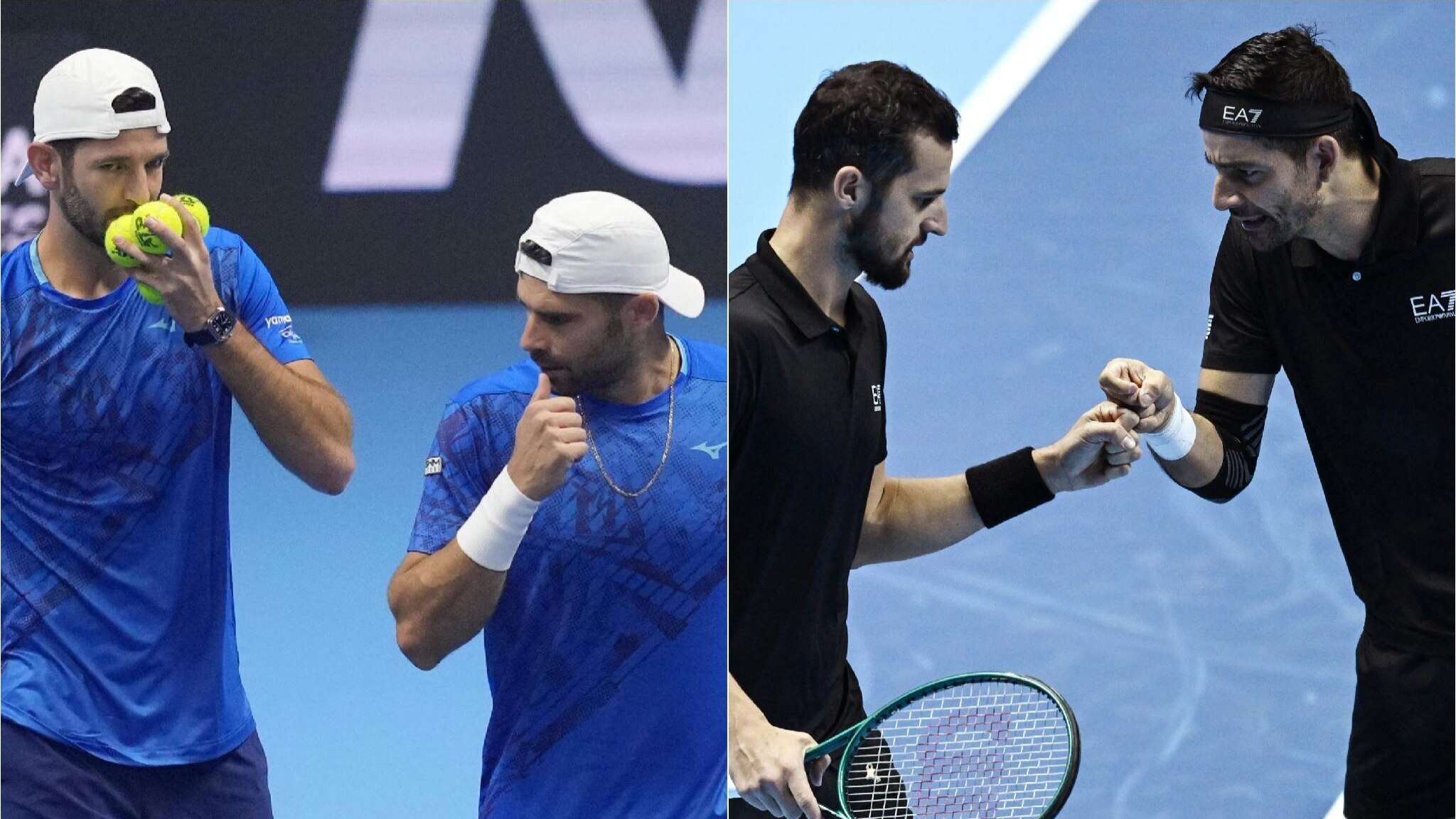 Atp Finals: Bolelli-Vavassori perdono il primo set contro Arévalo/Pavić per 3-6