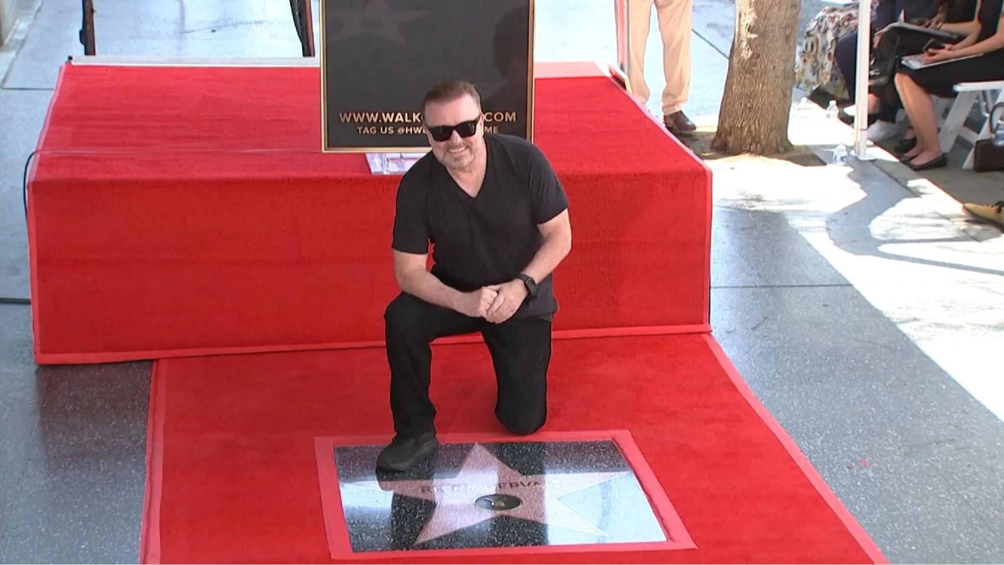 Ricky Gervais ha la sua stella sulla Walk of Fame: 