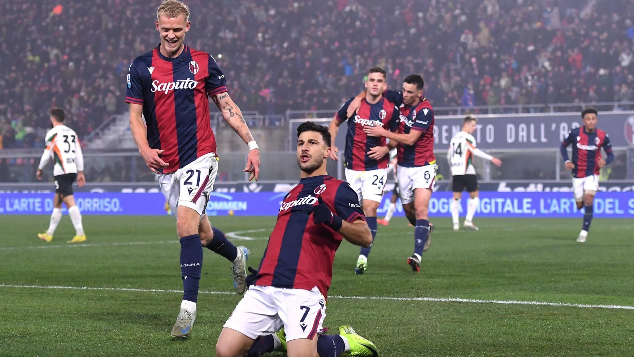 Bologna - Venezia 3-0, la sintesi della partita