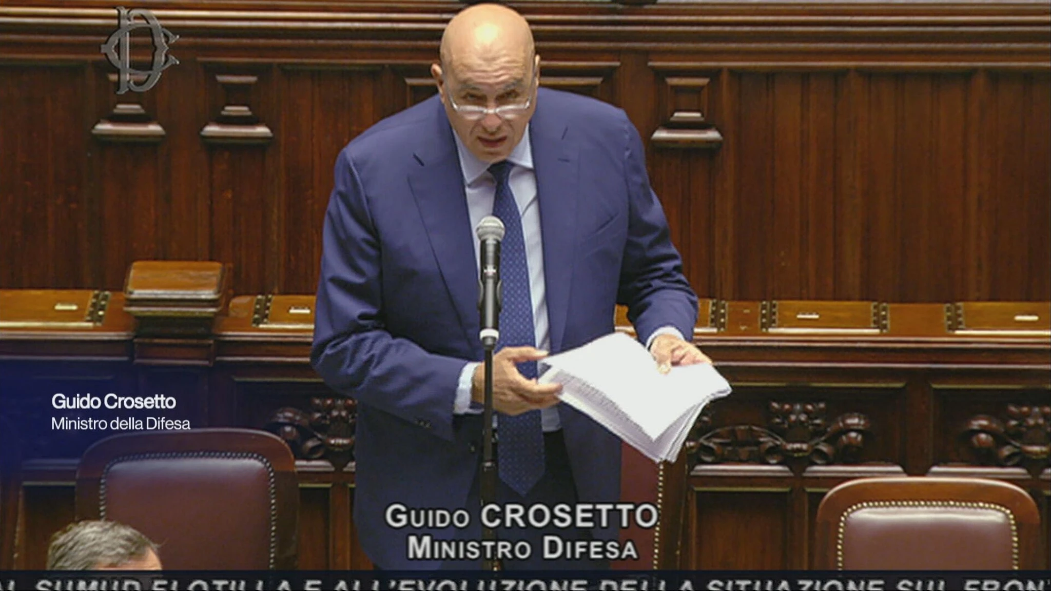 Flotilla, Crosetto: 