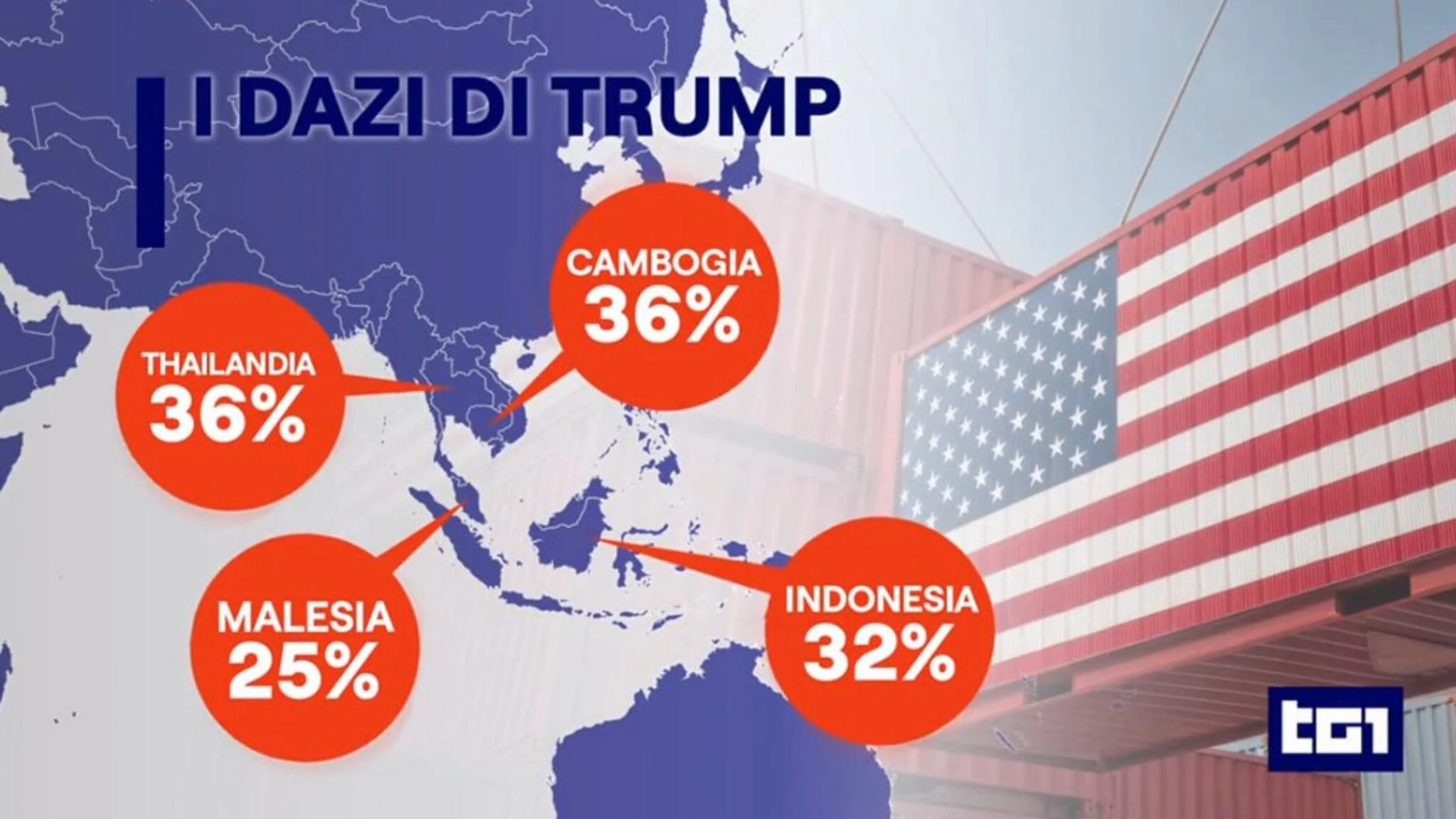 I dazi di Trump: ecco le varie tariffe, comunicate via lettera, ai Paesi di tutto il mondo