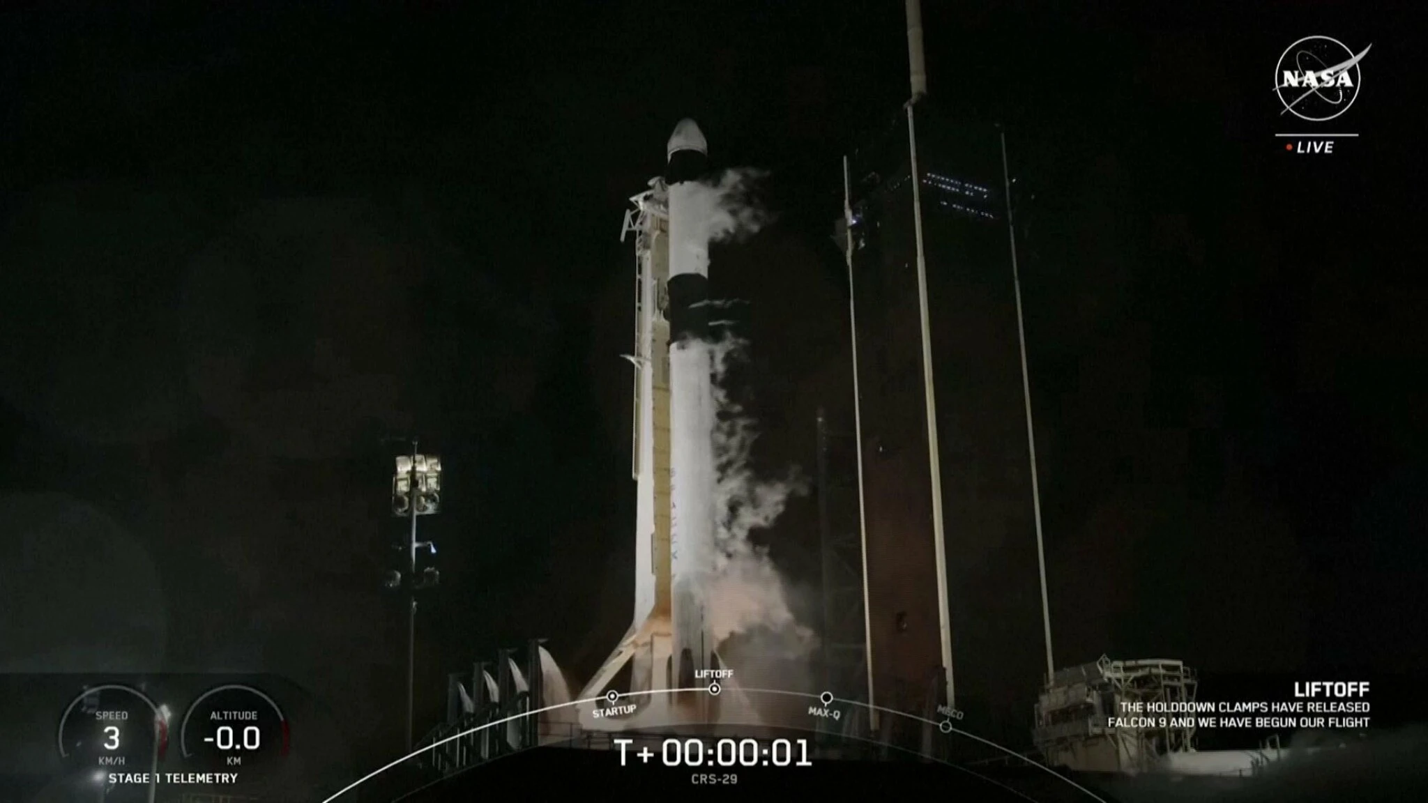 Missione cargo verso la Iss: SpaceX invia 3 tonnellate di rifornimenti e attrezzature