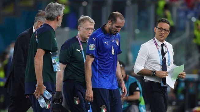 Chiellini Sudah Kembali Berlatih Jelang Hadapi Austria di Babak 16 Besar