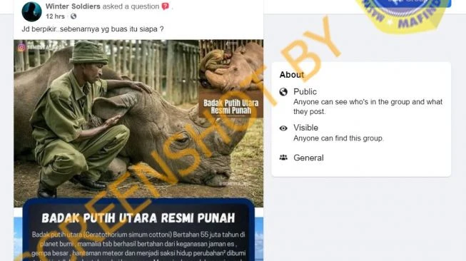 Cek Fakta: Benarkah Badak Putih Utara Resmi Punah?