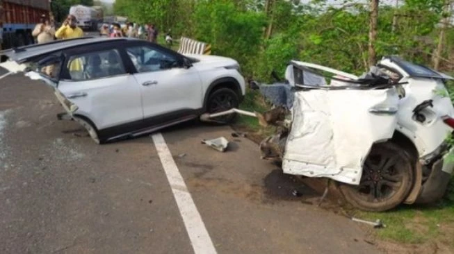 Heboh Mobil KIA Terbelah Dua Usai Kecelakaan, Hindari Pesepeda Jadi Sebabnya