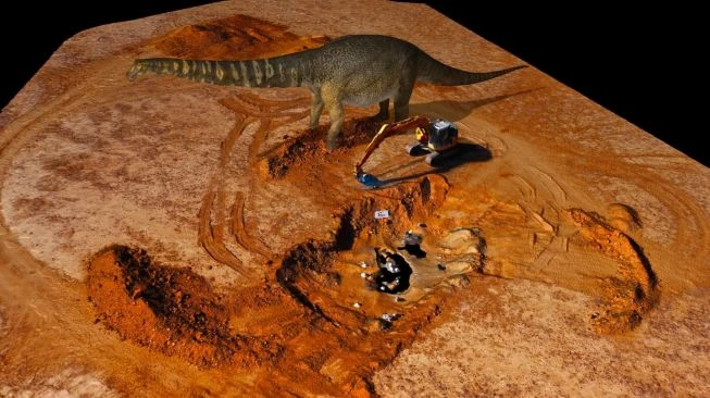Bukan T-rex, Ini Jenis Dinosaurus Terbesar Hidup di Australia