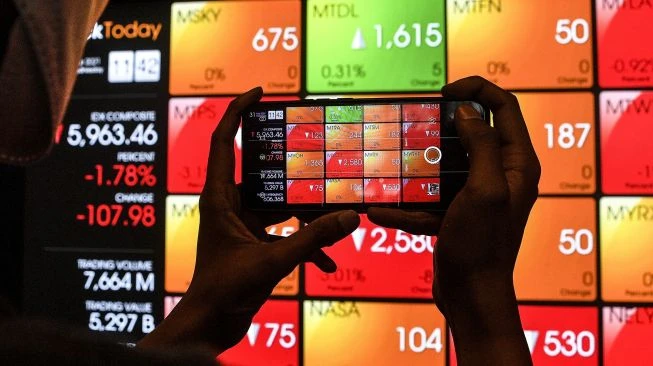 Sepanjang Pekan Ini IHSG Anjlok 1,45 Persen