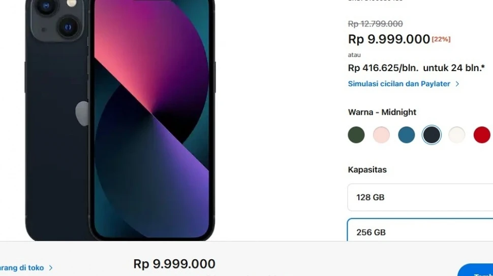 Diskon Besar-besaran iBox, Harga iPhone 13 di Bawah Rp10 Juta