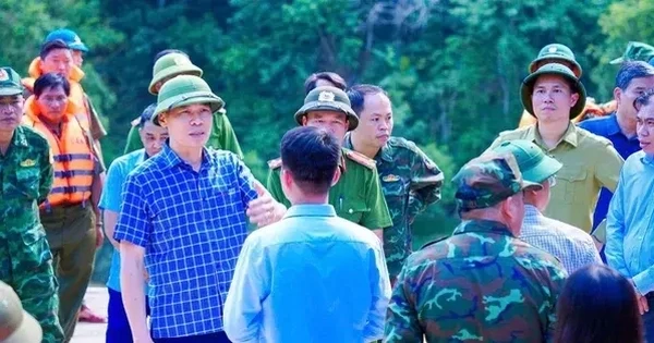 Hai người mất tích trong lũ, Giám đốc Công an trực tiếp xuống hiện trường