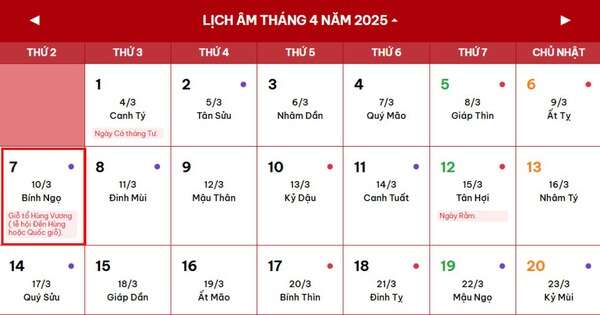 Giỗ Tổ Hùng Vương 2025 là ngày nào dương lịch, người dân được nghỉ từ thứ mấy?