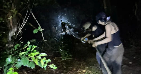 Giải cứu nhóm người đi lạc trên núi sâu trong đêm ở Hà Nội