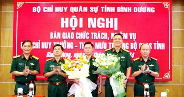 Công bố quyết định của Bộ Quốc phòng về công tác nhân sự tại Bình Dương