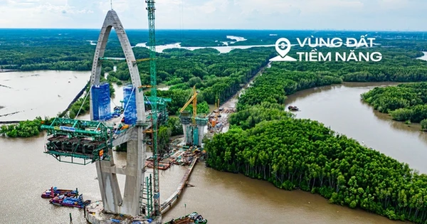 Toàn cảnh cầu 5.000 tỷ đang thành hình, kết nối điểm nóng bất động sản với cụm cảng lớn thứ 2 Việt Nam