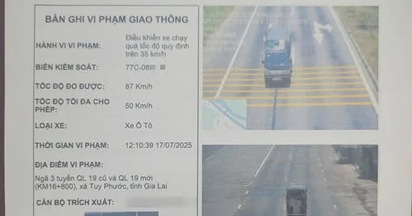 Công an gửi thông báo phạt nguội đến tài xế vượt tốc độ hơn 20 lần, số tiền phạt hơn 100 triệu đồng