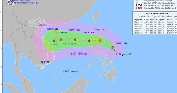 Bão Trami đang di chuyển rất nhanh, hướng vào Trung Bộ, sẽ gây mưa rất to