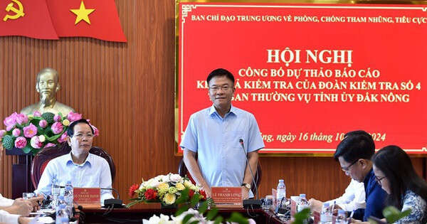 Đoàn kiểm tra Ban Chỉ đạo Trung ương về phòng, chống tham nhũng, tiêu cực làm việc tại Đắk Nông