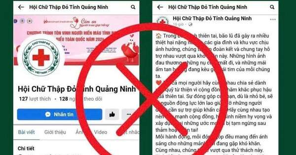 Cảnh báo: Xuất hiện fanpage giả Hội Chữ thập đỏ Quảng Ninh kêu gọi từ thiện