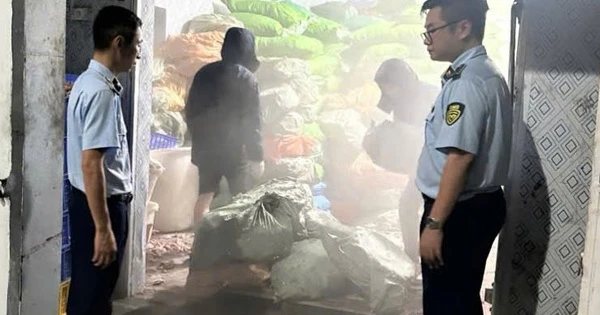 Cận cảnh những chiếc bao tải chứa 12 tấn chân gà bốc mùi hôi thối trong kho đông lạnh của ông chủ sinh năm 1982