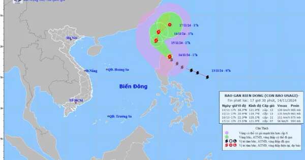 Bão Usagi giật cấp 16, áp sát Biển Đông