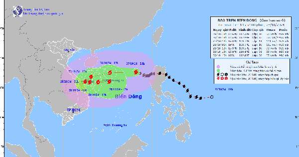 Tin mới nhất về cơn bão số 6: Từ đêm mai, những tỉnh nào sẽ có mưa rất to?