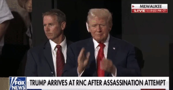 Ông Trump đeo băng tai lộ diện sau vụ ám sát, thành 