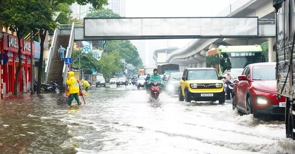 Cảnh báo ngập úng tại nội thành Hà Nội, lũ trên sông Hồng, sông Đuống do bão số 3