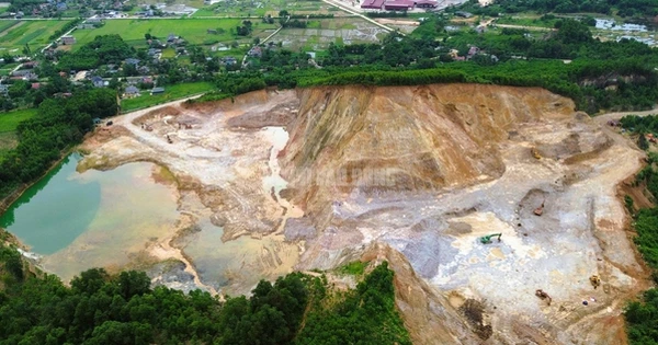 Hiện trạng mỏ đất nơi Tuấn thần 
