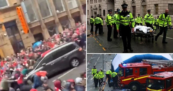 Cổ động viên Liverpool ăn mừng chưa trọn, thảm họa ập đến: Ô tô lao thẳng vào biển người đỏ rực