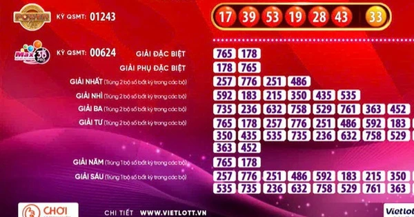 Vietlott có vé trúng giải Jackpot 2