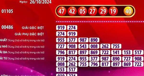 Một vé số Vietlott trúng giải Jackpot 1 trị giá hàng trăm tỉ đồng