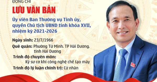 TIỂU SỬ đồng chí Lưu Văn Bản, Quyền Chủ tịch UBND tỉnh Hải Dương