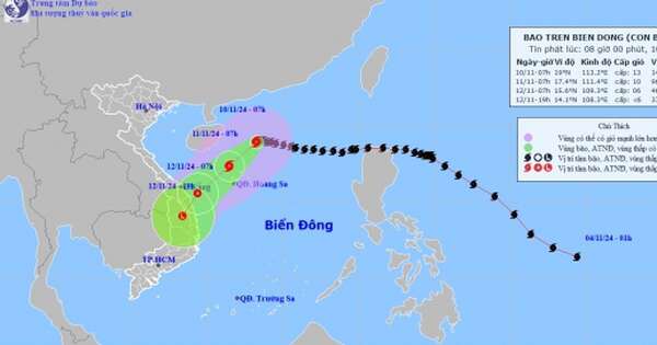 Bão số 7 di chuyển theo hướng Tây Tây Nam, mạnh cấp 13, giật cấp 16