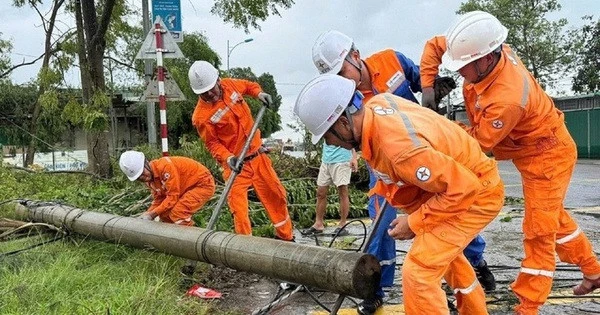 Ngừng vận hành 38 đường dây lưới điện do bão, gần 2 triệu khách bị cắt điện